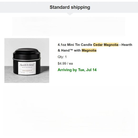 Hearth & Hand with Magnolia Cedar Magnolia Soy Candle (Used) - Picture 8 of 8